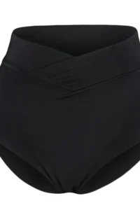 Trendyol Curve Black High Waist Verev Detailed Plus Size Bikini Bottom - Image 8