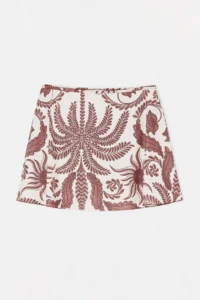 Trendyol Curve Brown Ethnic Patterned Shorts Etekli Mini Plus Size Bikini Bottom - Image 4