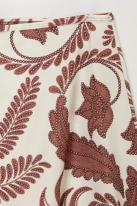 Trendyol Curve Brown Ethnic Patterned Shorts Etekli Mini Plus Size Bikini Bottom - Image 5
