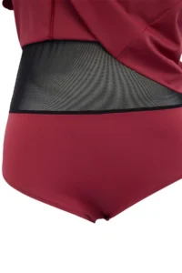 Trendyol Curve Burgundy Square Neck Etekli Plus Size Swimsuit - Image 7