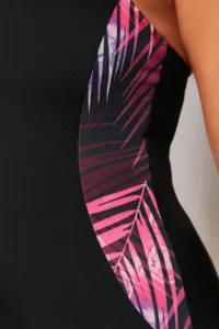 Trendyol Curve Black Cowl Neck Color Bloklu OF shorts Plus Size Swimsuit - Image 5