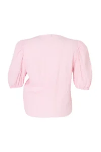 Trendyol Curve Pink seersucker Weaving Plus Size Blouse - Image 6