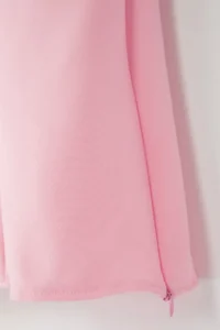 Trendyol Curve Pink Sleeveless Low-cut back with bow Chic Weaving Plus Size Blouse - Image 8