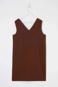Trendyol Curve beachwear Brown Bow Detail crinkle textured Material Dress - Image 6