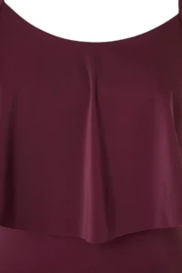 Trendyol Curve Plum Ruffle Detailed Round Neck Sleeveless Plus Size Swimsuit - Image 5