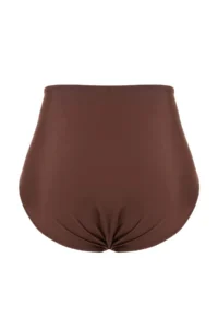 Trendyol Curve Brown High Waist Accessory Detailed Plus Size Bikini Bottom - Image 6