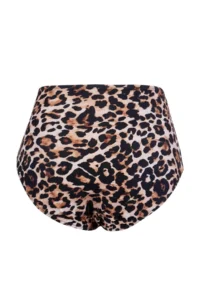 Trendyol Curve Leopard Patterned High Waist Accessory Detailed Plus Size Bikini Bottom - Image 6