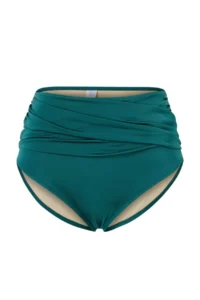 Trendyol Curve Petrol Waist Gathering Detailed High Waist Plus Size Bikini Bottom - Image 5