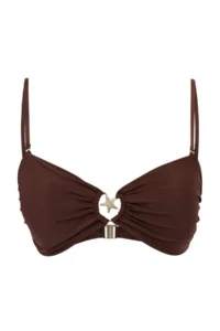 Trendyol Curve Brown Strapless Premium with accessories MIX&Match Bikini Top - Image 5