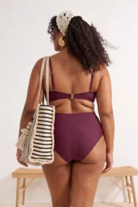Trendyol Curve Plum Strapless Premium with accessories MIX&Match Bikini Top - Image 3