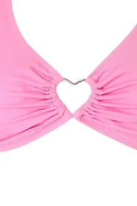 Trendyol Curve Pink Heart Accessory Detailed Sleeveless Plus Size Bikini Top - Image 5