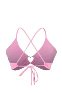 Trendyol Curve Pink Heart Accessory Detailed Sleeveless Plus Size Bikini Top - Image 6