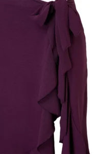 Trendyol Curve Plum Skirt Ucu Frilly LONG Plus Size Pareo - Image 5