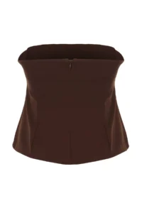 Trendyol Curve Brown Finike Weaving Plus Size Blouse - Image 6