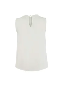 Trendyol Curve Ecru Satin Tasseled Shawl Detailed Sleeveless Weaving Plus Size Blouse - Image 9