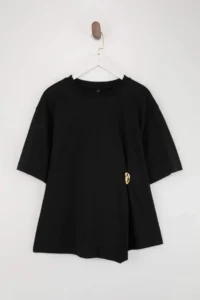 Trendyol Curve Black Accessory Detailed Knitting Plus Size Blouse T-Shirt Blouse - Image 4