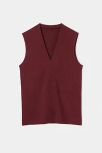 Trendyol Curve Plum V-neck Sleeveless Crepe Knitting Plus Size Blouse - Image 4