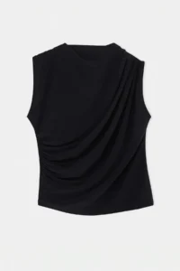 Trendyol Curve Black Dog collar Shirring Detailed Sleeveless Knitting Plus Size Blouse - Image 5