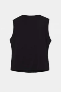 Trendyol Curve Black Dog collar Shirring Detailed Sleeveless Knitting Plus Size Blouse - Image 7