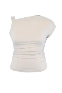 Trendyol Curve Stone Asymmetric Yaka Detailed Sandy Knitting Plus Size Blouse - Image 5