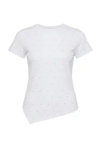 Trendyol Curve WHITE WHITE Rocky Asymmetric Fitted Knitting T-Shirt - Image 4