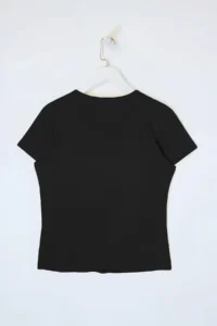 Trendyol Curve Black buttoned Rib Knitting Plus Size Blouse - Image 6
