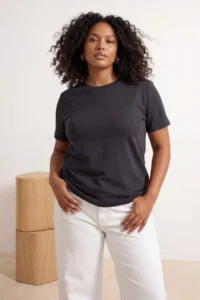 Trendyol Curve Anthracite-Pink 2 Sets Paket Lycra Combed cotton single jersey Knitting Plus Size Blouse - Image 3