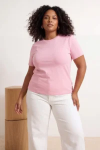 Trendyol Curve Anthracite-Pink 2 Sets Paket Lycra Combed cotton single jersey Knitting Plus Size Blouse - Image 6