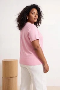 Trendyol Curve Anthracite-Pink 2 Sets Paket Lycra Combed cotton single jersey Knitting Plus Size Blouse - Image 7