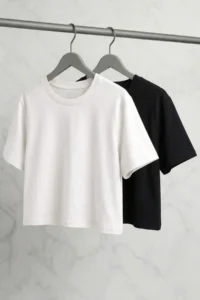 Trendyol Curve Black-Ecru 2 Sets Paket Lycra Combed cotton single jersey Knitting Plus Size Blouse - Image 7
