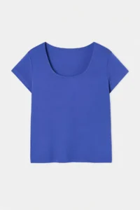 Trendyol Curve Saks Blue Soft Soft Material Knitting Plus Size Blouse - Image 4
