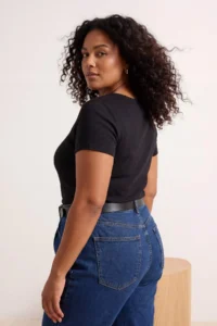 Trendyol Curve Black Cowl Neck Camisole Basic Knitting Plus Size Blouse - Image 3