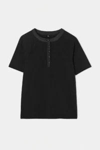 Trendyol Curve Black Short Sleeve Button Detailed Camisole Knitting Plus Size Blouse - Image 4