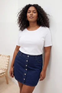 Trendyol Curve WHITE Crew Neck Basic Camisole Knitting Plus Size Blouse