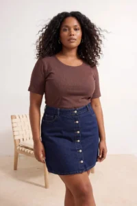 Trendyol Curve Brown-BEIGE  2 Sets Paket Crew Neck Basic Camisole Knitting Plus Size Blouse - Image 3
