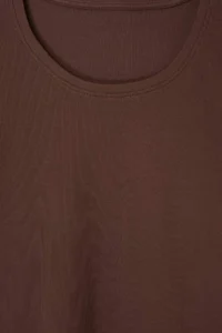 Trendyol Curve Brown-BEIGE  2 Sets Paket Crew Neck Basic Camisole Knitting Plus Size Blouse - Image 9