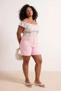 Trendyol Curve Multicolored Tulle Knitting Plus Size Blouse - Image 2