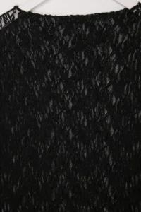 Trendyol Curve Black Lace Short Sleeve Knitting Plus Size Blouse - Image 5