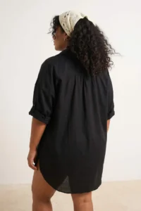 Trendyol Curve beachwear Black Weaving Mini Dress - Image 3