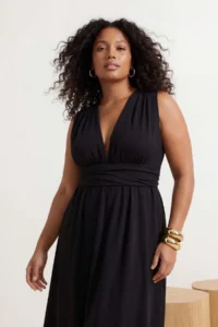 Trendyol Curve Black Fonksiyonel tied up LONG Weaving Beach Dress - Image 6