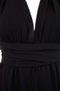 Trendyol Curve Black Fonksiyonel tied up LONG Weaving Beach Dress - Image 8