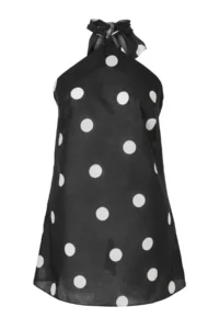 Trendyol Curve beachwear Polka Dot Weaving Binding Detailed Mini Beach Dress