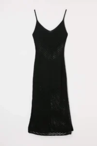 Trendyol Curve beachwear Black Midi V-neck Knitwear Beach Dress - Image 4