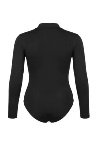 Trendyol Curve Black Zipper Detailed Surfer Plus Size Swimsuit - Image 6