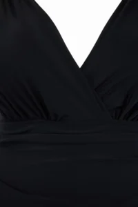 Trendyol Curve Black Effective for thinning Deep V-neck Drapeli Swimsuit - Image 5