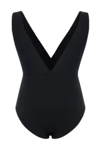 Trendyol Curve Black Effective for thinning Deep V-neck Drapeli Swimsuit - Image 6