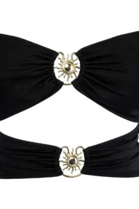 Trendyol Curve Black Removable Sleeveless Strapless Sunglasses with accessories Plus Size Swimsuit - Image 5