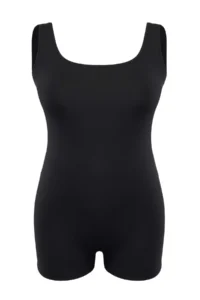 Trendyol Curve Black Surfer OF shorts Plus Size Swimsuit - Image 5