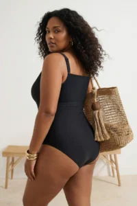 Trendyol Curve Black Effective for thinning Shaping Plus Size Swimsuit - Image 6