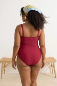 Trendyol Curve Cherry Effective for thinning Shaping Plus Size Swimsuit - Image 3